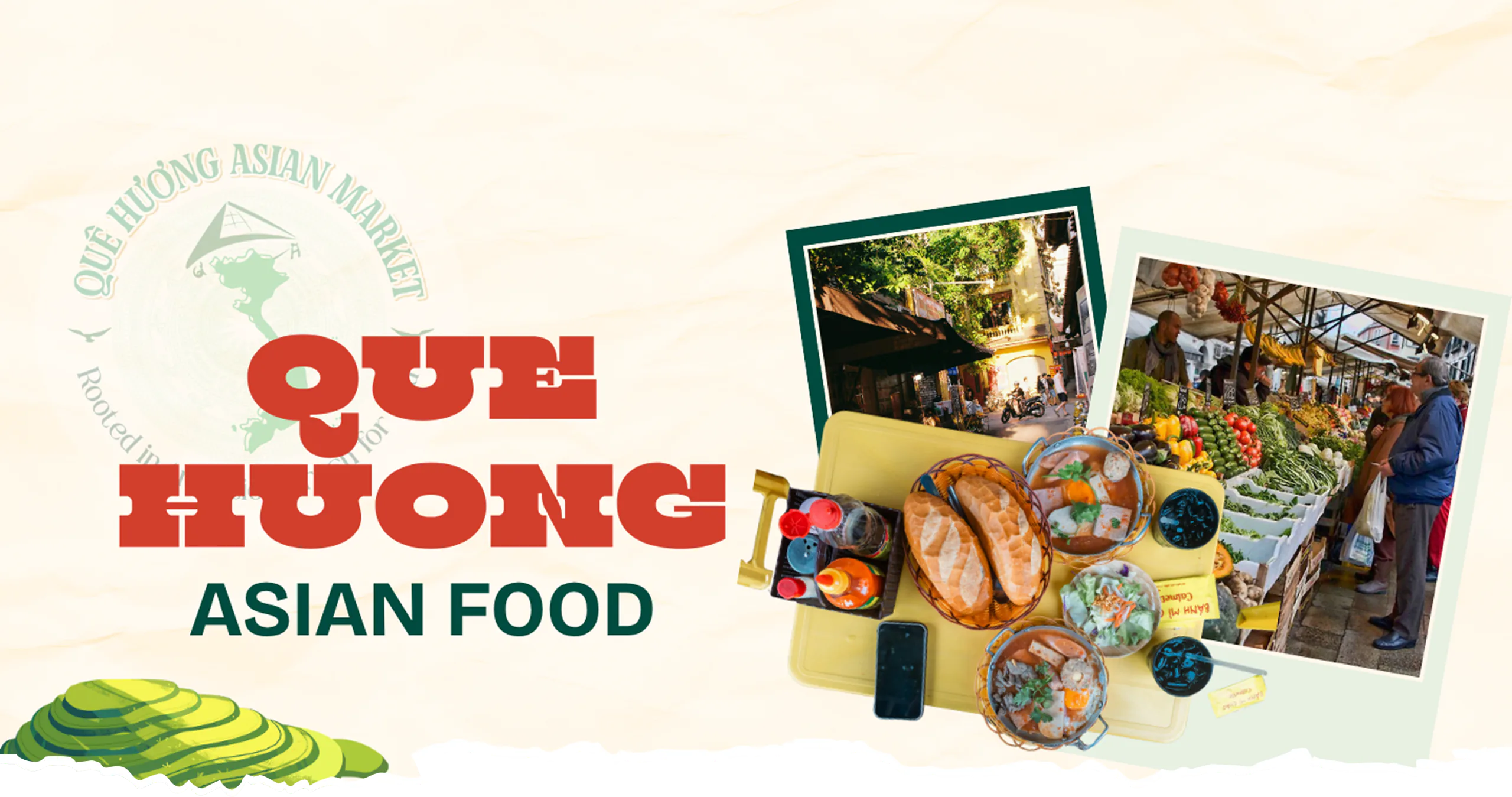 Quê Hương Asian food collage