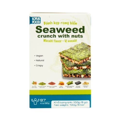LTH03 - Banh kep rong bien vi wasabi / Seaweed crunch with nust wasabi flavor