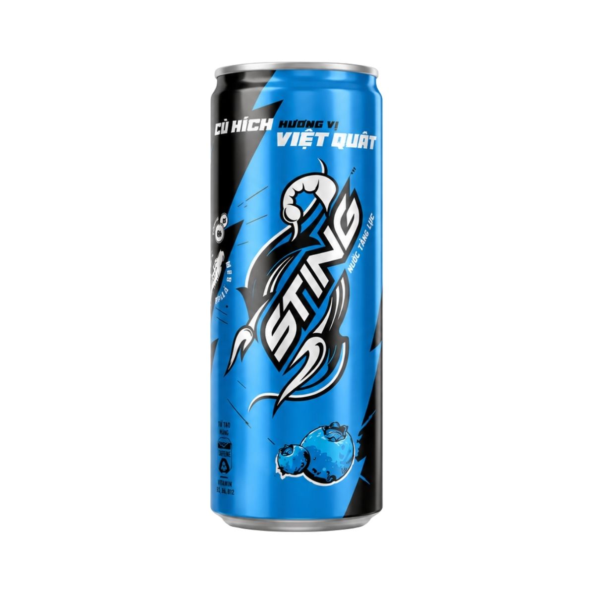STI03 - Nuoc Tang Luc Sting Viet Quat lon/ Sting Energy Drink Blueberry Flavor * 320ml x 24 Units