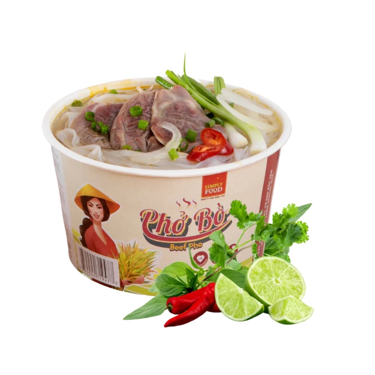 SIMPLY - Pho Bo/ Pho Beef Rice Noodle Bowl * 80g x 9 Units